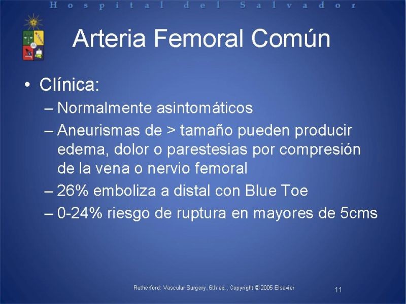 Diapositiva 10 de Aneurismas periféricos