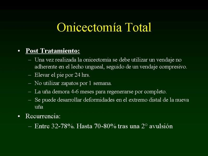 Diapositiva 7 de Técnica de la Onicectomía