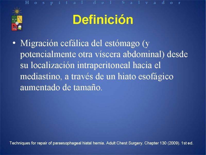 Diapositiva 1 de Hernia Hiatal