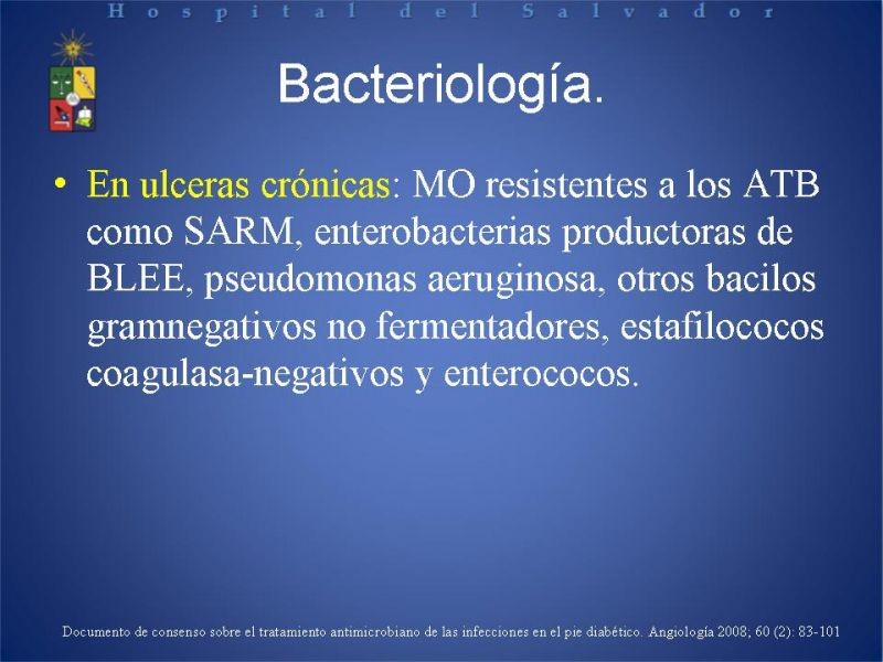 Diapositiva 11 de Uso de Antibióticos en el Pie Diabético.