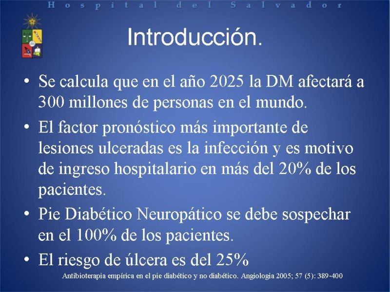 Diapositiva 1 de Uso de Antibióticos en el Pie Diabético.