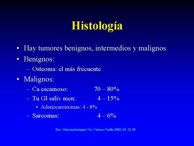 Diapositiva 5 de Tumores de Senos Paranasales
