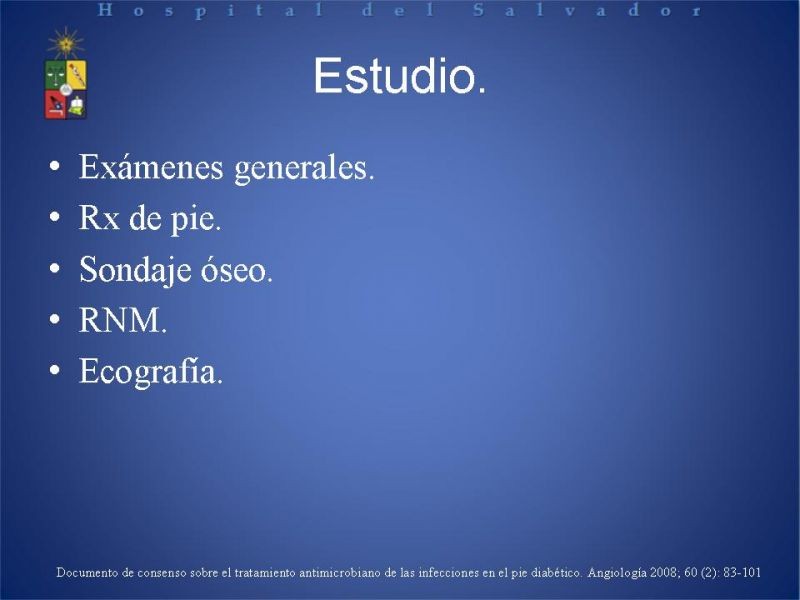 Diapositiva 13 de Uso de Antibióticos en el Pie Diabético.