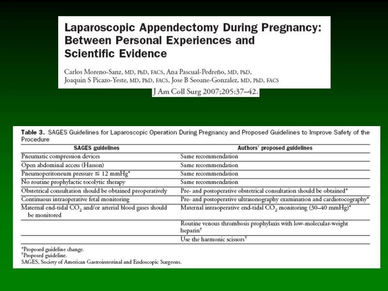 Diapositiva 20 de Apendicitis Aguda y Embarazo