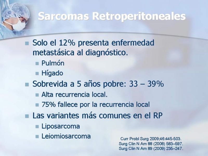 Diapositiva 3 de Sarcomas Retroperitoneales