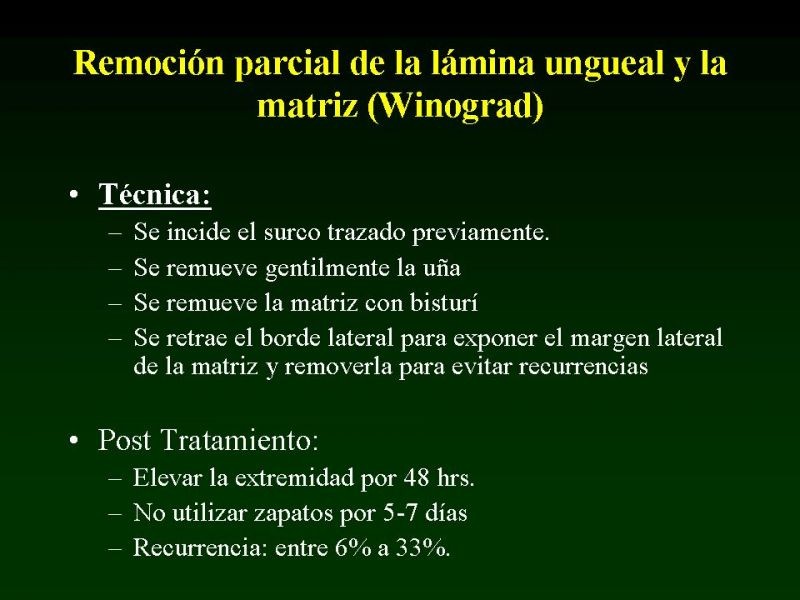 Diapositiva 14 de Técnica de la Onicectomía