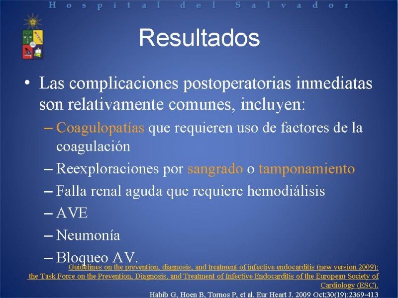 Diapositiva 29 de Cirugía en Endocarditis Infecciosa