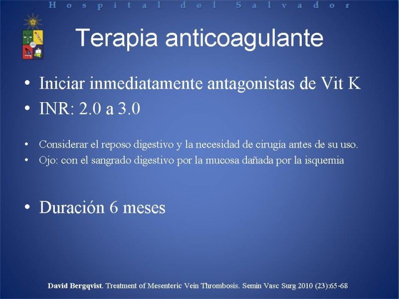 Diapositiva 19 de Trombosis Venosa Mesentérica