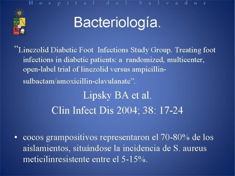 Diapositiva 6 de Uso de Antibióticos en el Pie Diabético.