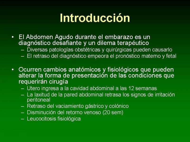 Diapositiva 2 de Apendicitis Aguda y Embarazo