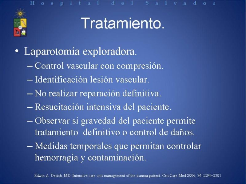 Diapositiva 11 de Trauma Abdominal: Damage Control.