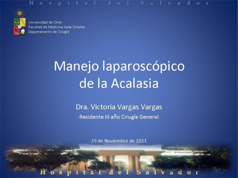 Diapositiva 24 de Manejo laparoscópico de la Acalasia