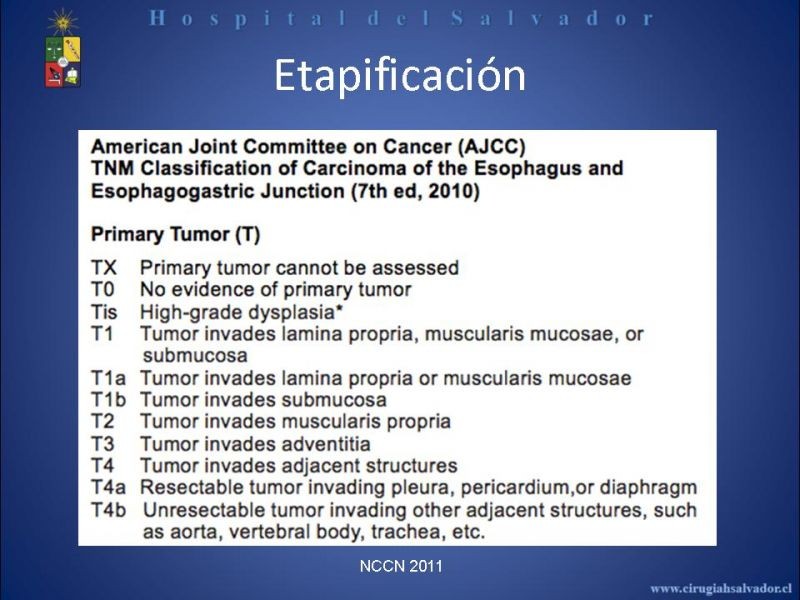 Diapositiva 29 de Cáncer de Esófago: Diagnóstico y etapificación