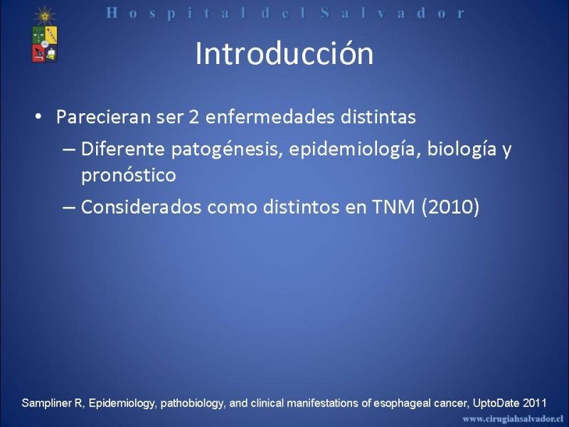 Diapositiva 2 de Cáncer de Esófago: Diagnóstico y etapificación