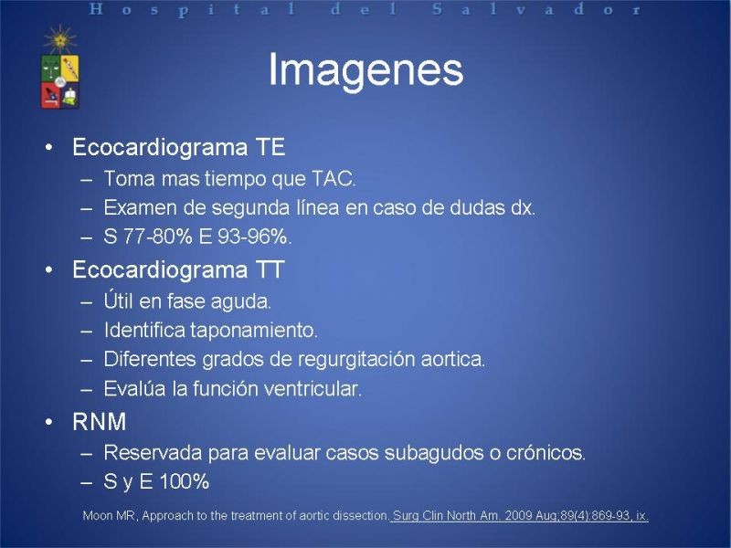 Diapositiva 15 de Disección Aortica tipo A