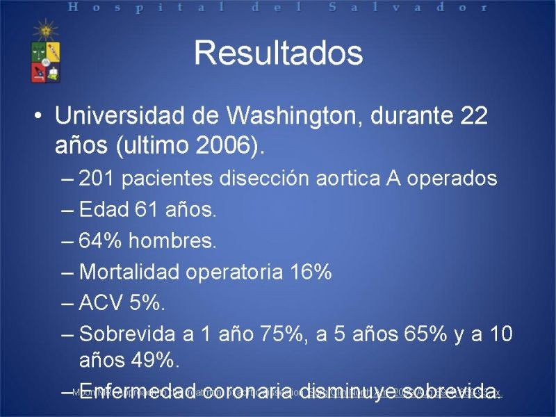 Diapositiva 27 de Disección Aortica tipo A