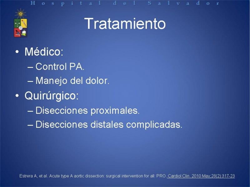 Diapositiva 18 de Disección Aortica tipo A