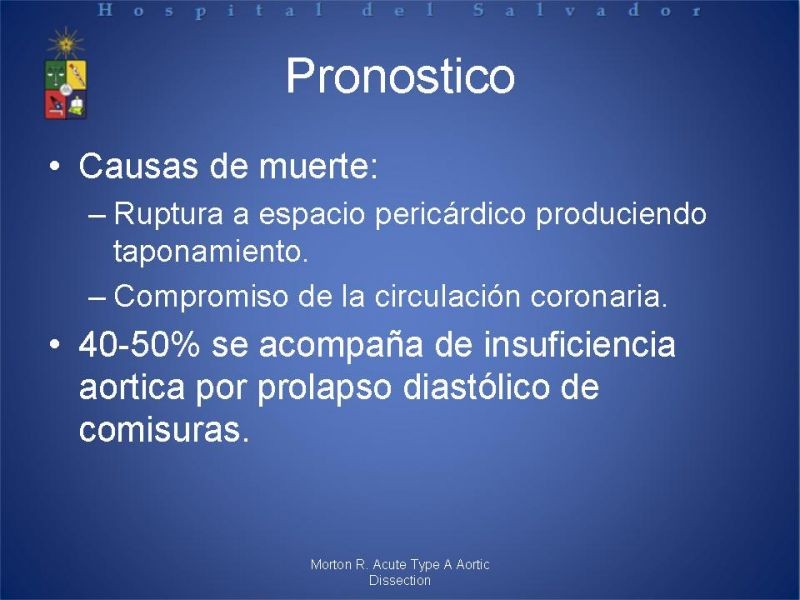 Diapositiva 10 de Disección Aortica tipo A