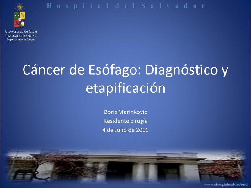 Diapositiva 32 de Cáncer de Esófago: Diagnóstico y etapificación