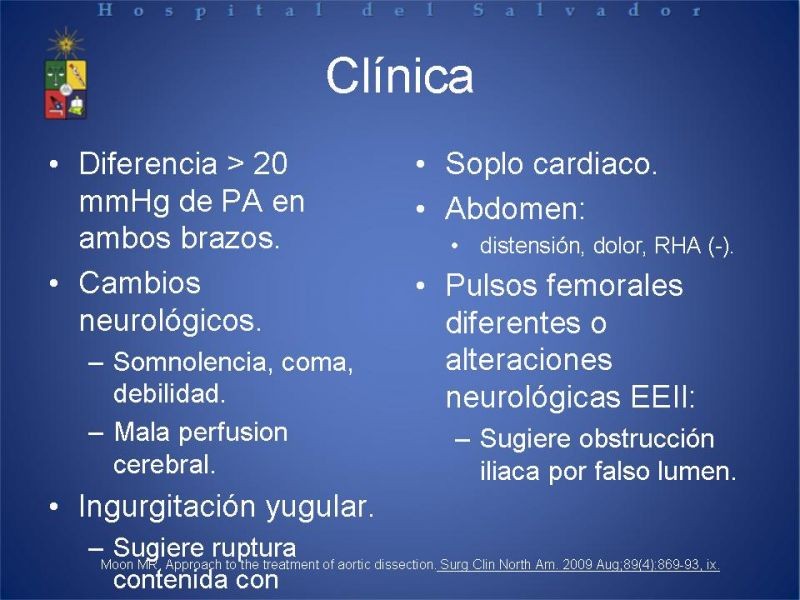 Diapositiva 12 de Disección Aortica tipo A