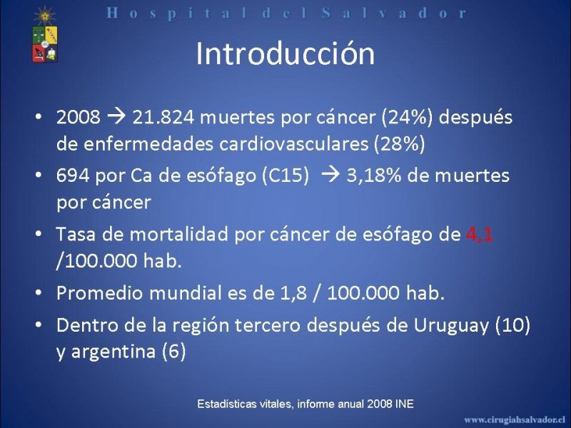 Diapositiva 3 de Cáncer de Esófago: Diagnóstico y etapificación