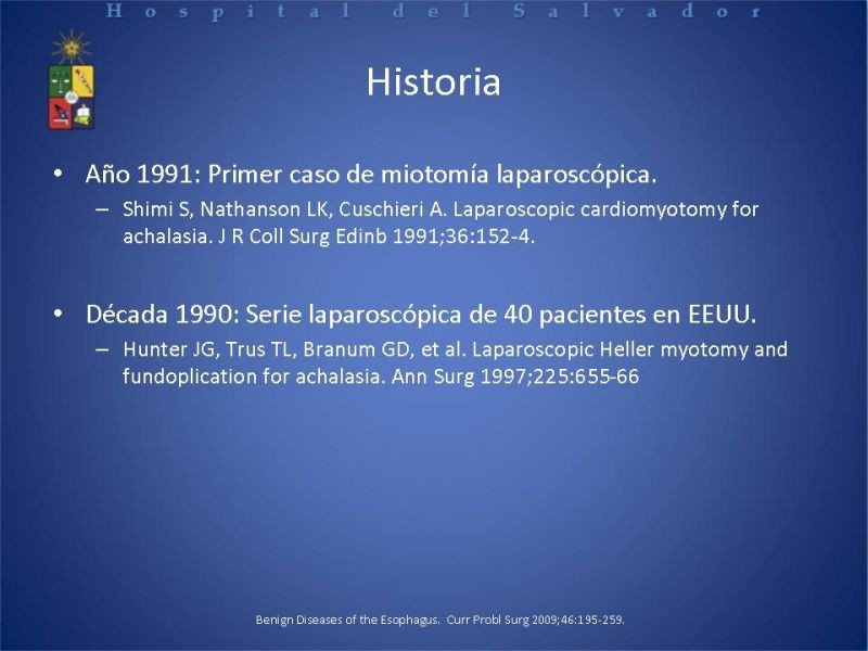 Diapositiva 5 de Manejo laparoscópico de la Acalasia