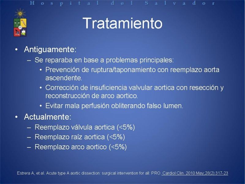 Diapositiva 19 de Disección Aortica tipo A