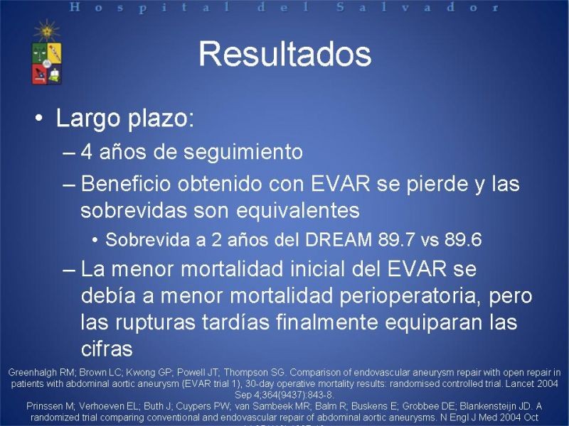 Diapositiva 23 de Manejo Endovascular del AAA (EVAR)