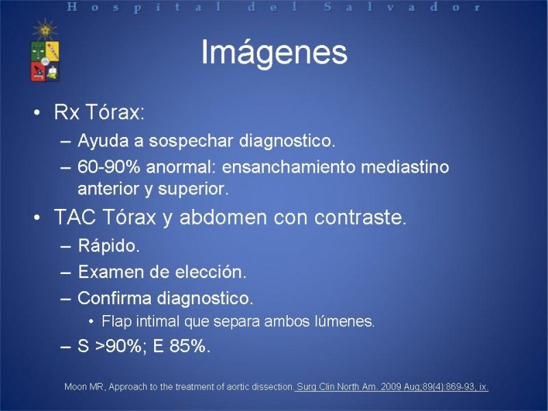 Diapositiva 13 de Disección Aortica tipo A