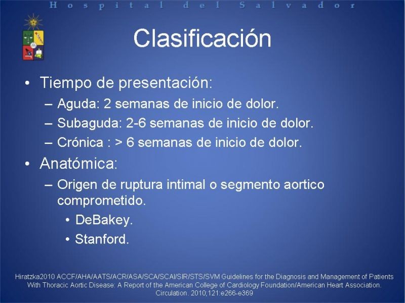 Diapositiva 5 de Disección Aortica tipo A
