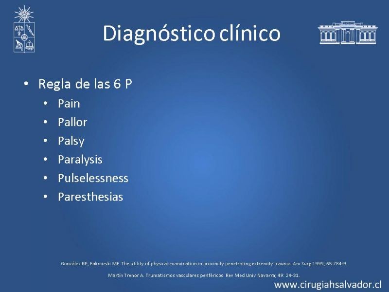 Diapositiva 11 de Trauma vascular periférico
