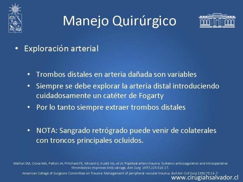 Diapositiva 22 de Trauma vascular periférico