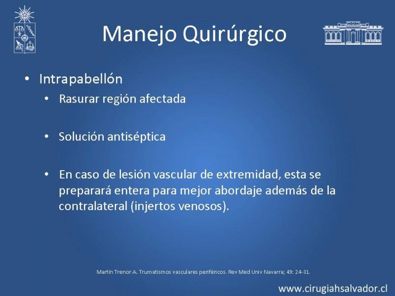 Diapositiva 16 de Trauma vascular periférico