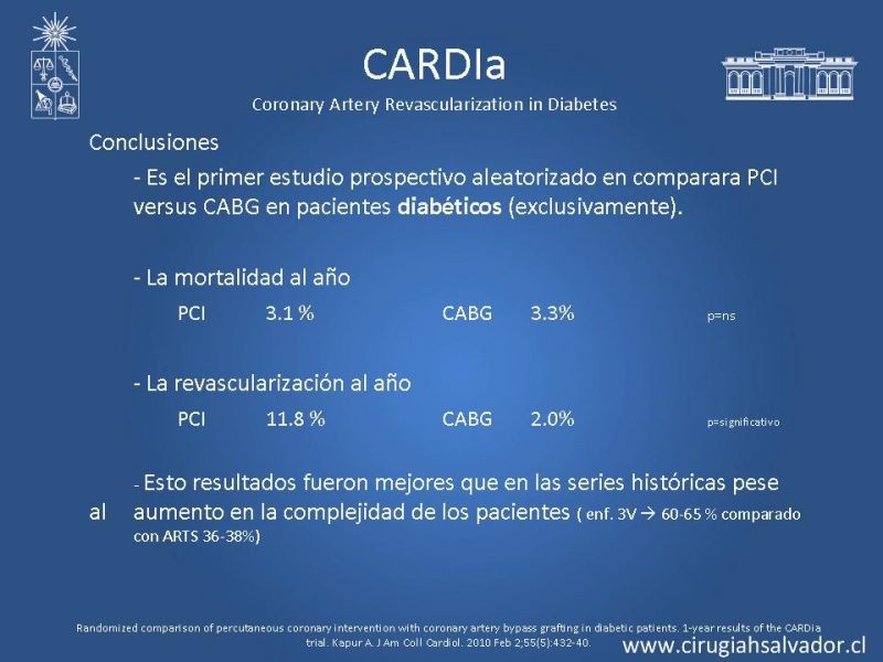 Diapositiva 18 de Cirugía de Revascularización Miocárdica vs Angioplastia con Stent en Diabetes