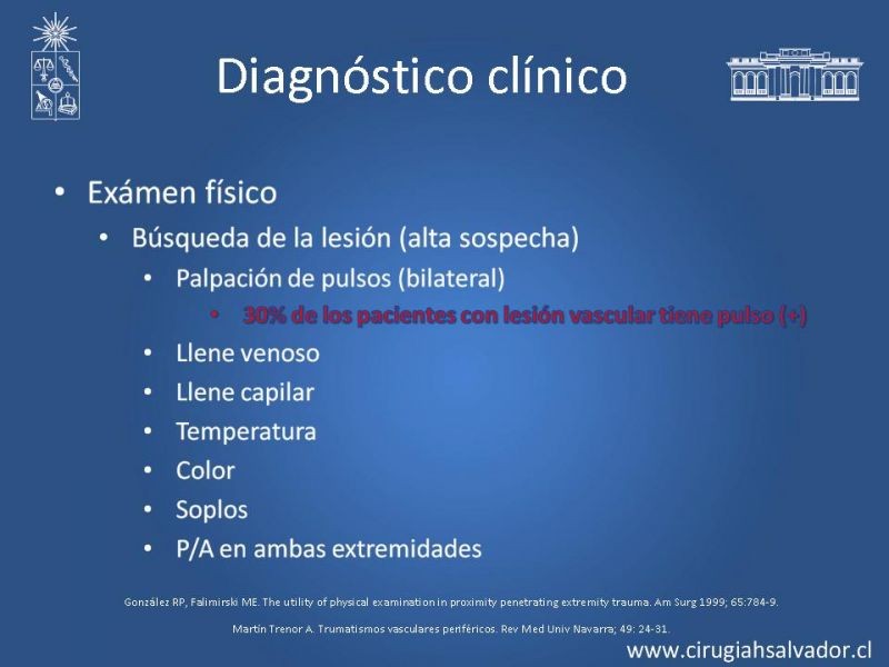 Diapositiva 7 de Trauma vascular periférico