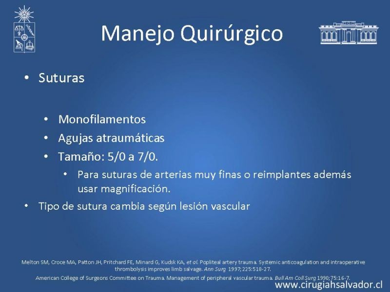 Diapositiva 23 de Trauma vascular periférico