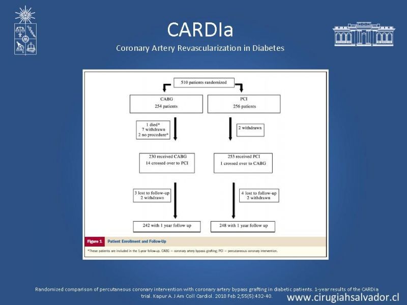 Diapositiva 13 de Cirugía de Revascularización Miocárdica vs Angioplastia con Stent en Diabetes