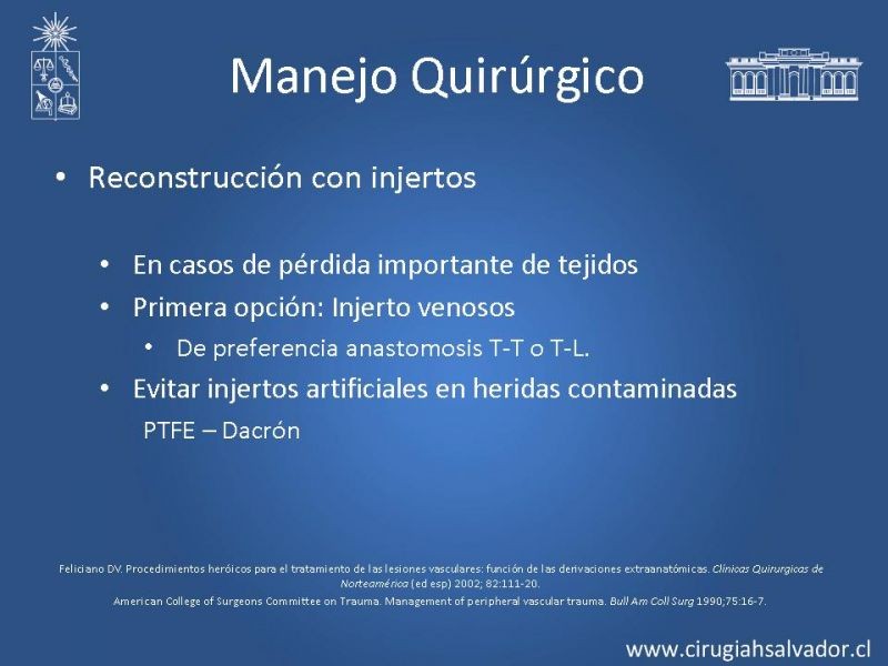 Diapositiva 24 de Trauma vascular periférico