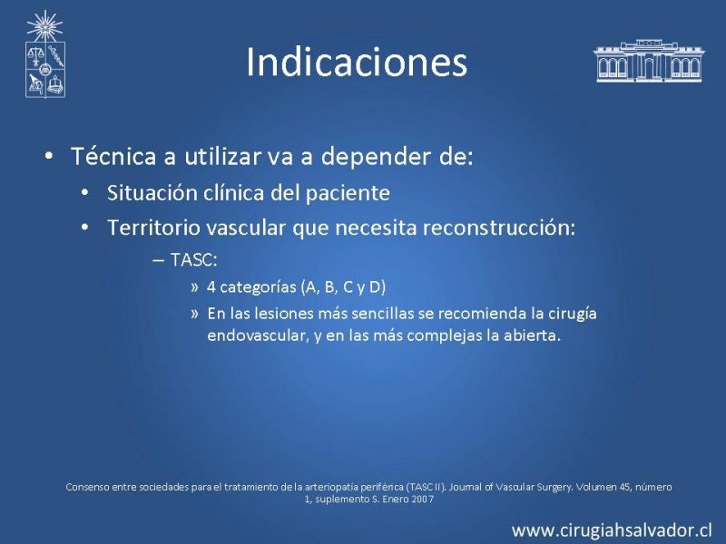 Diapositiva 6 de Manejo quirúrgico de la enfermedad arterial infrainguinal: Accesos 