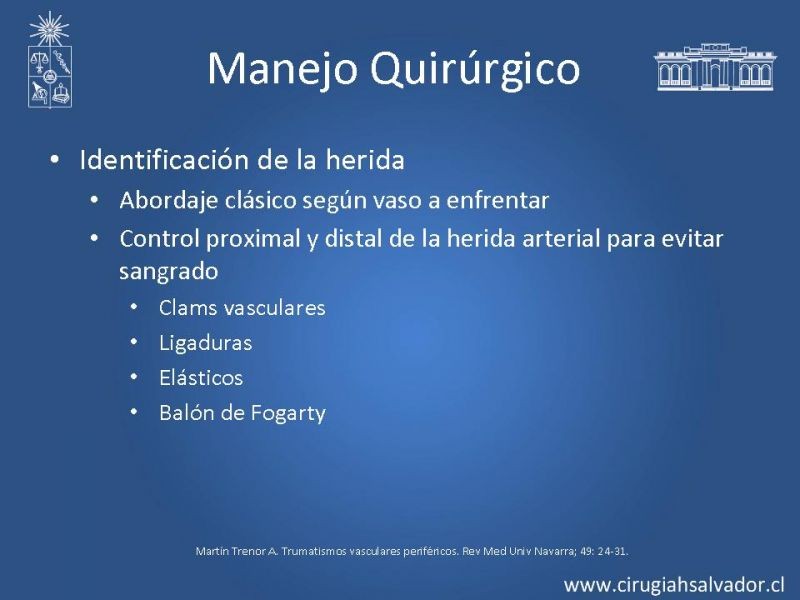 Diapositiva 17 de Trauma vascular periférico