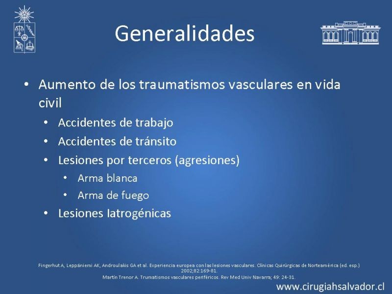 Diapositiva 1 de Trauma vascular periférico