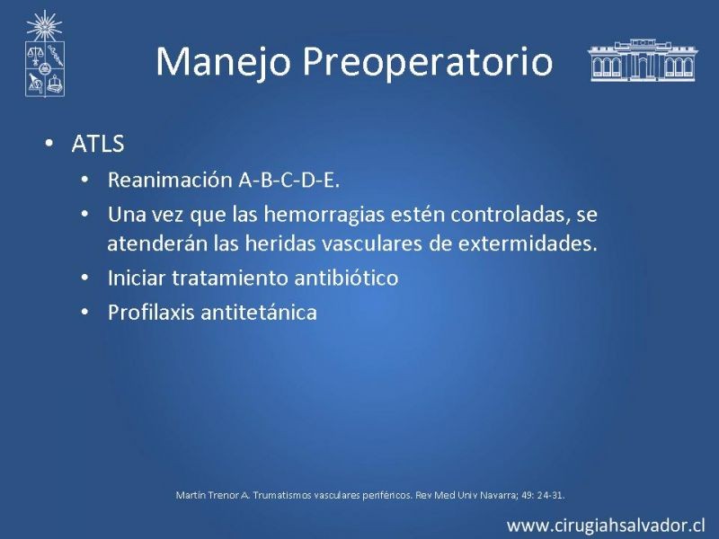 Diapositiva 15 de Trauma vascular periférico