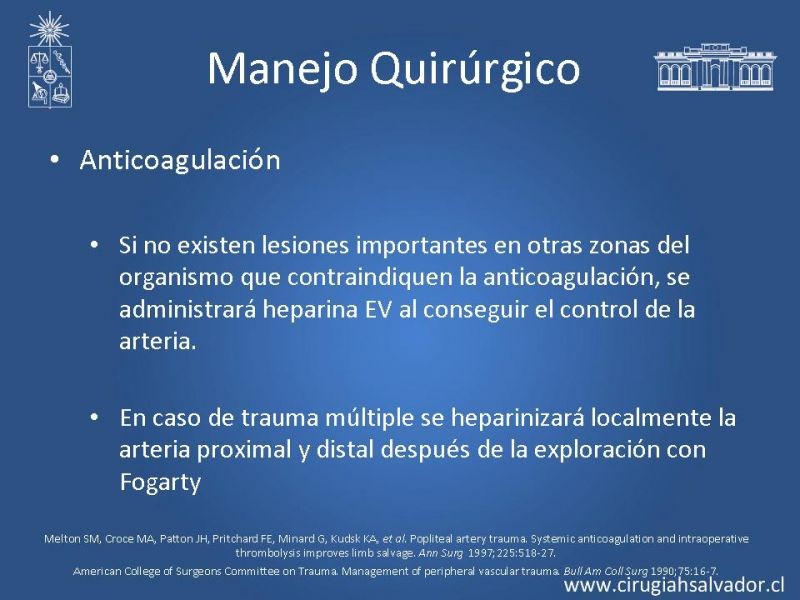 Diapositiva 21 de Trauma vascular periférico