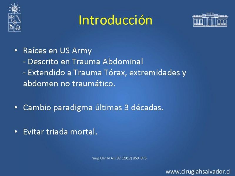 Diapositiva 1 de Damage Control Surgery (técnica quirúrgica) pt. 1