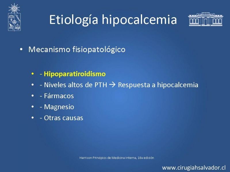 Diapositiva 9 de Hipocalcemia Post Cirugía Tiroídea 