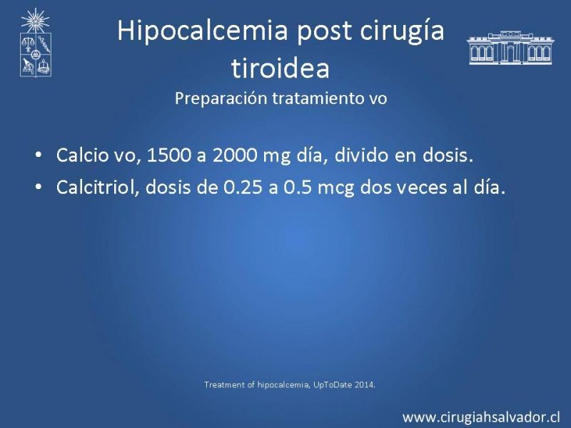 Diapositiva 30 de Hipocalcemia Post Cirugía Tiroídea 