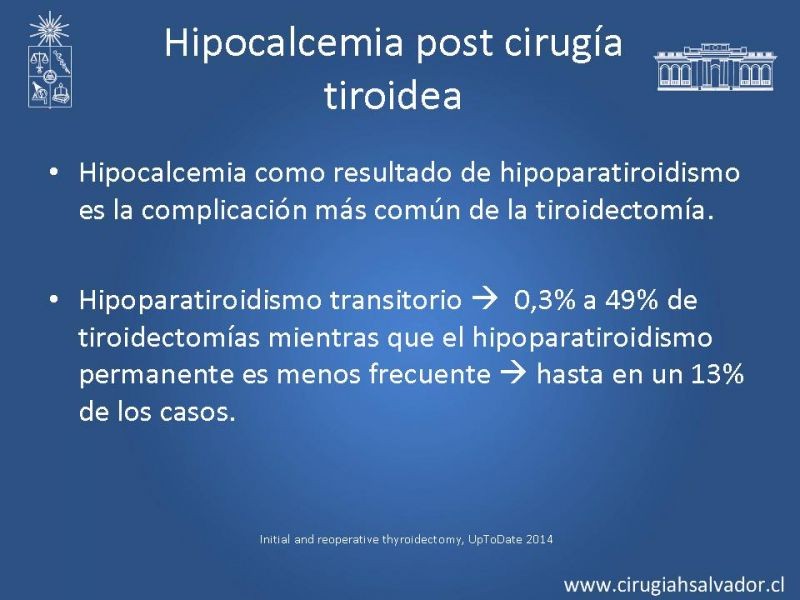 Diapositiva 13 de Hipocalcemia Post Cirugía Tiroídea 