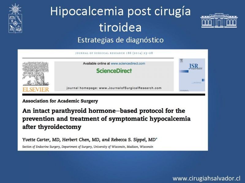 Diapositiva 23 de Hipocalcemia Post Cirugía Tiroídea 