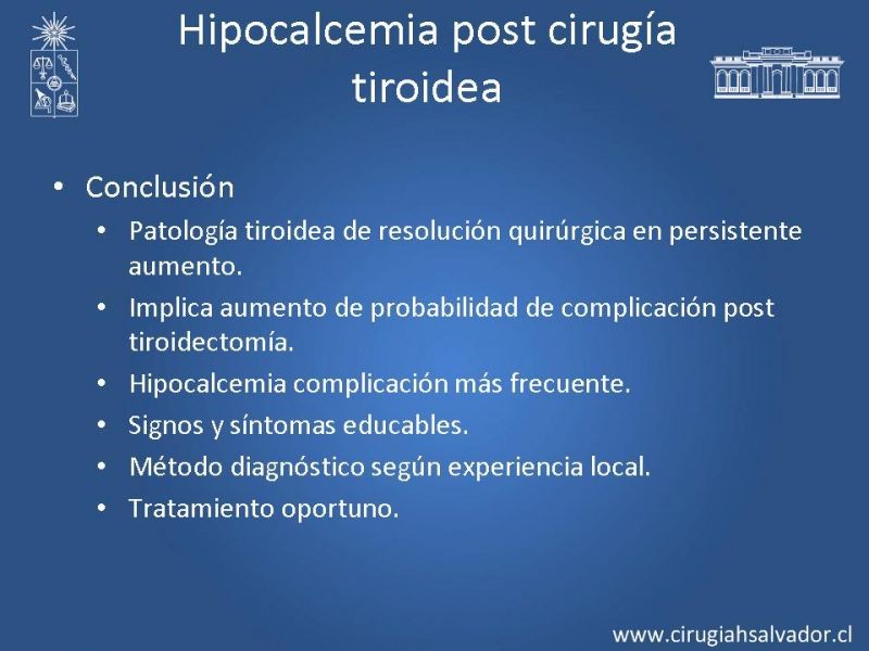 Diapositiva 31 de Hipocalcemia Post Cirugía Tiroídea 