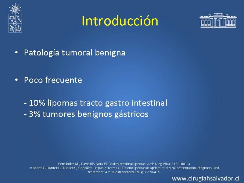 Diapositiva 1 de Lipoma Gástrico